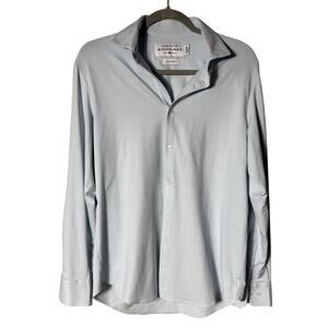 Mizzen+Main Spinnaker Collection Dress Shirt in Light Blue Micro Gingham SZ S